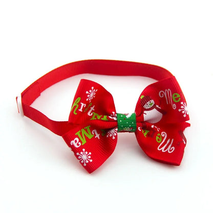 Holiday Pet Bow Collar