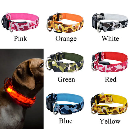 LED Dog Collar Luminous Pet Products Safety